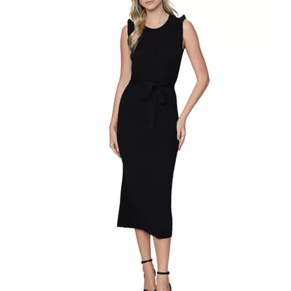PAIGE gardenia pointelle stitch sweater dress